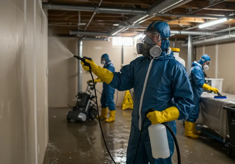 Basement Sanitization and Antimicrobial Treatment process in Barataria, LA